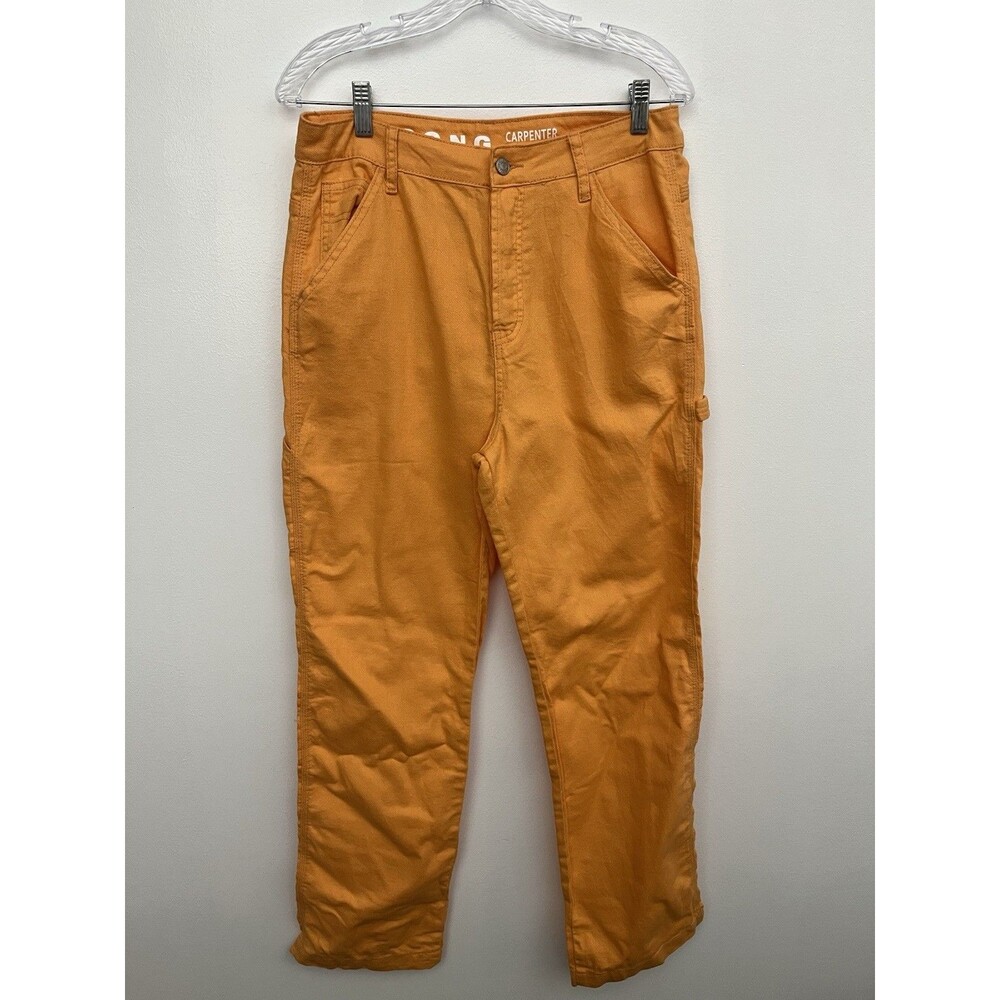 S.O.N.G. Carpenter Button Fly Jeans - 90s Boyfriend Jeans Size 11/30 Orange